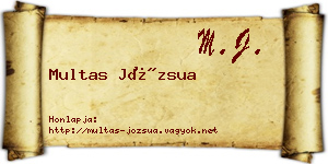 Multas Józsua névjegykártya